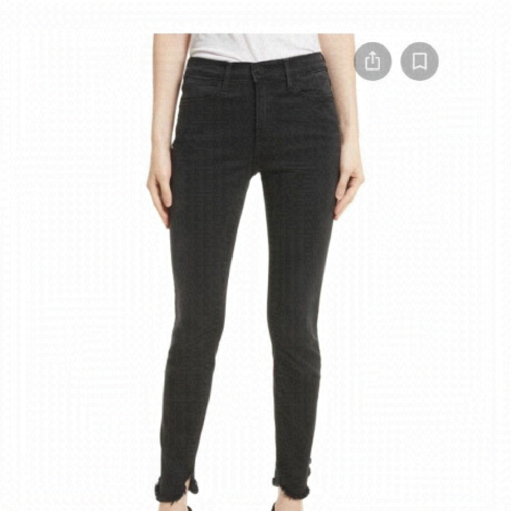 Frame Le High Rise Petal Hem Skinny Jeans